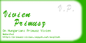 vivien primusz business card